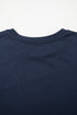 Modern Asymmetric Panel Geometric Seamed Short Sleeve Top